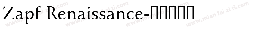 Zapf Renaissance字体转换